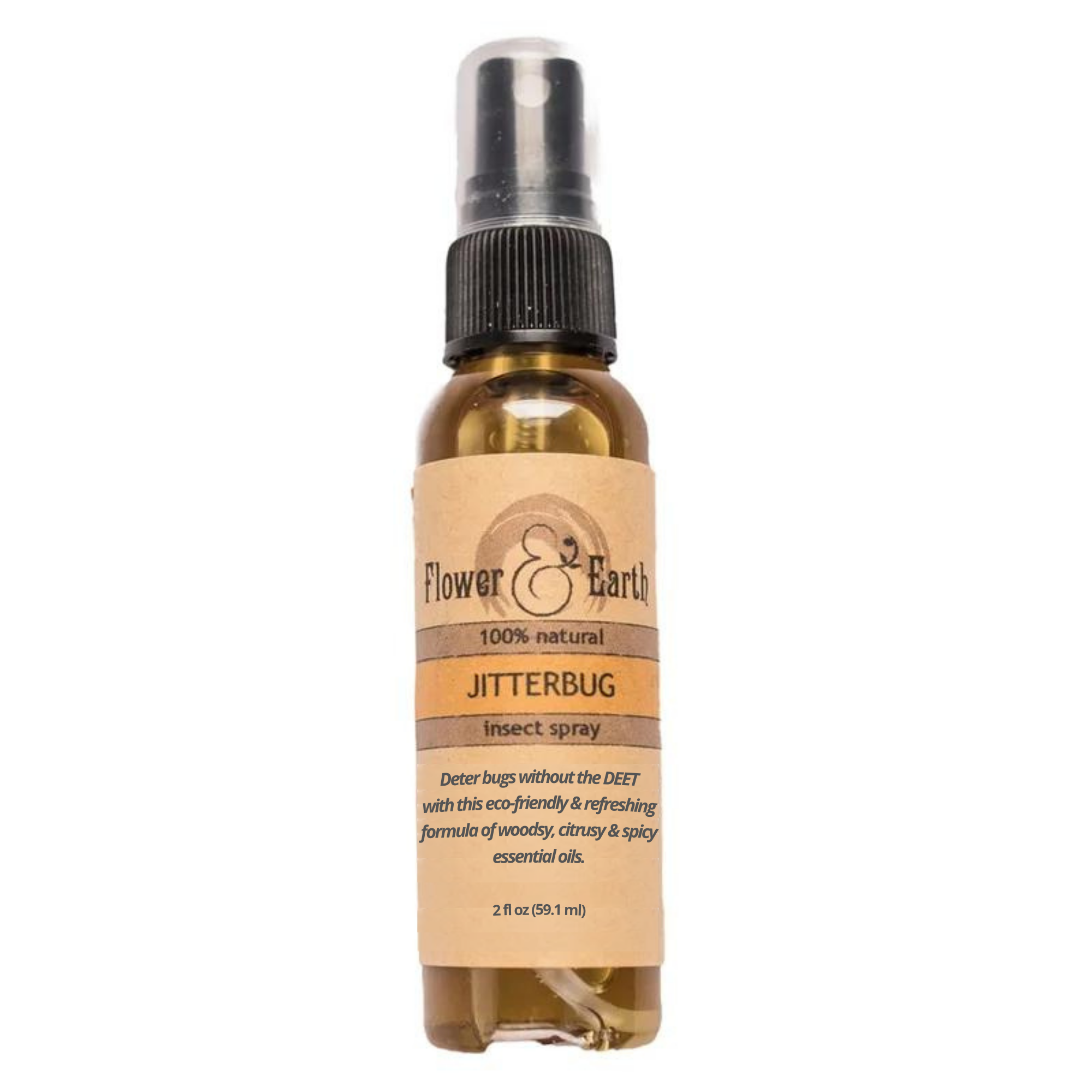 Jitterbug Travel Size Bug Spray, Natural Insect Spray, Essential